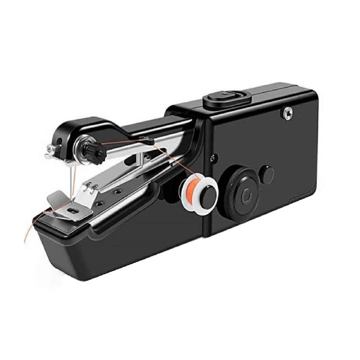 2colours Handheld Mini Portable Sewing Machine Handheld Sewing Machine Needlework Electric Home Quick Repair Tool Easy to Operate Comes with sewing kit and usb charging cable Battery can be installed.