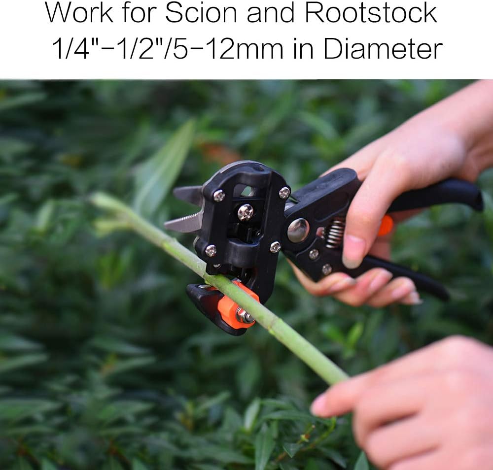 Professional grafting machine + 3 rolls of film Pruning shears Plants Fruit trees Seedlings Grafting machine Grafting shears Grafting knife Gardening pruning shears Gardening plants Vine tying tools