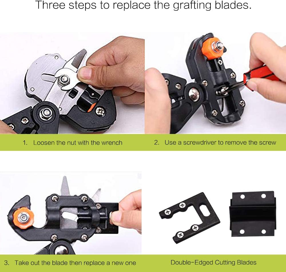 Professional grafting machine + 3 rolls of film Pruning shears Plants Fruit trees Seedlings Grafting machine Grafting shears Grafting knife Gardening pruning shears Gardening plants Vine tying tools