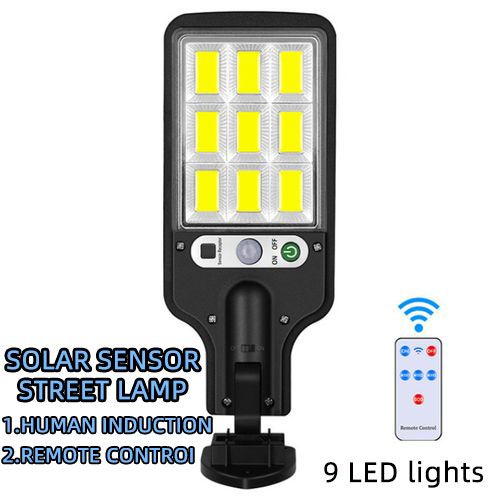 New Solar Light PIR Motion Sensor Garden Outdoor LED Lighting Waterproof Smart Remote Control Light Solar Street Lamp - 3 Lighting Modes