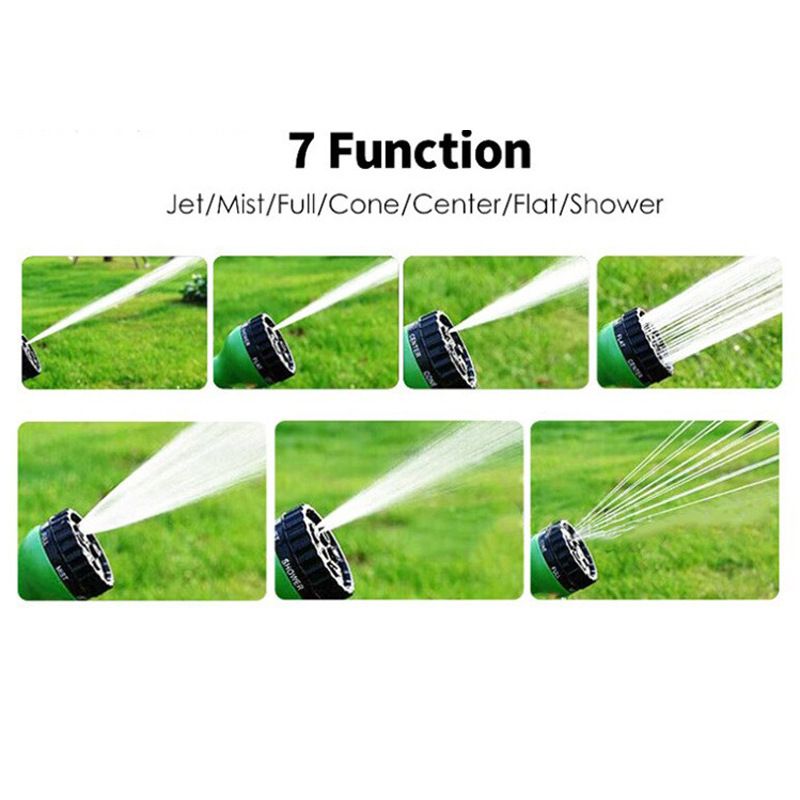 7-in-1 ABS multifunctional water gun head Car wash sprayer High-pressure plastic Spray gun Garden hose watering gun Watering flowers Comfortable handle Cleaning Sprinkler tool Convenient home use