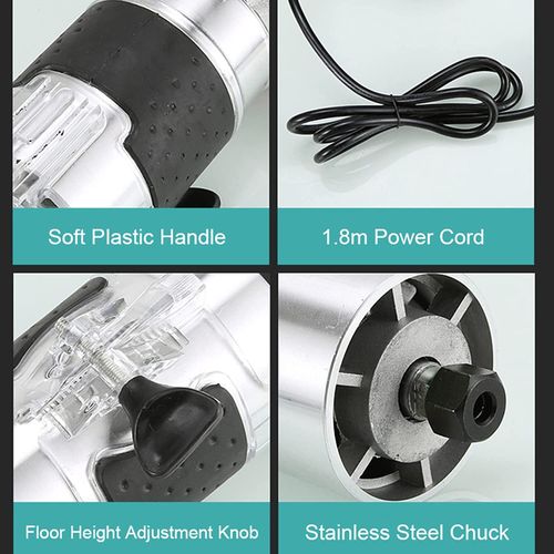 800W Electric Wood Trimmer Handheld Palm Router Machine - 30000RPM High Speed Woodworking Slotter & Engraver - Ideal Power Tool for Carpentry & DIY