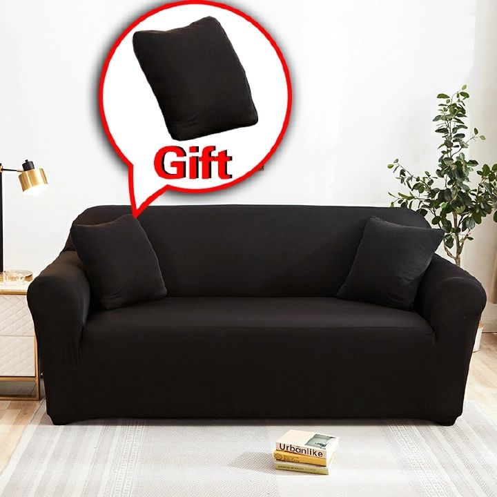 5 solid colors Stretch Sofa Cover Soft and Stretchy for Kids Furniture Protection Sofa Cover Single Double Triple Seater 1 Seater/2 Seater/3 Seater Polyester Spandex Fabric Comes with Pillow Cases.
