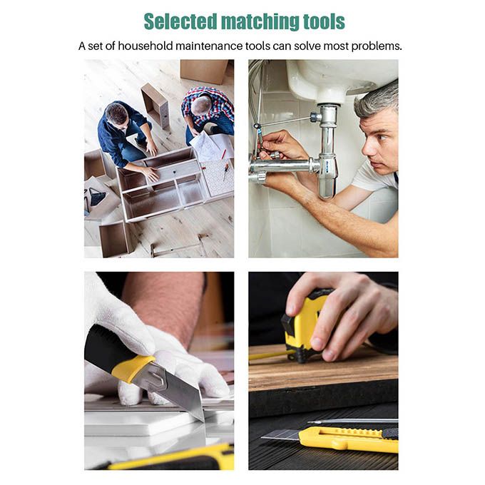27-in-1 Professional Home Repair Tool Kit - Comprehensive Hand Tool Set for General Maintenance, DIY & Automotive - Durable Alloy Steel with Portable Case (Ideal for Every Home)