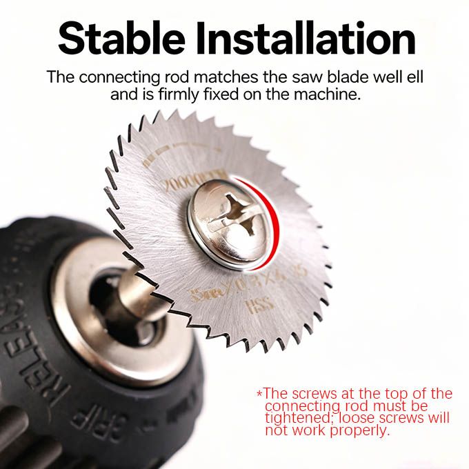 8 Pcs HSS Mini Circular Saw Blade Set for Electric Drill & Grinder - Wood/Plastic/Soft Metal Cutting Disc with 2 Connecting Rods - Ideal for DIY & Professional Work