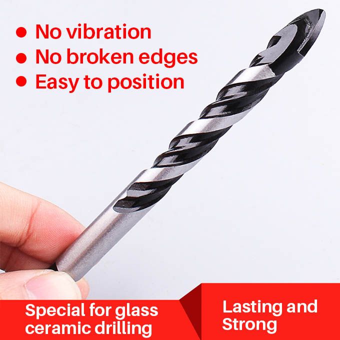 5Pcs Multi-Purpose Drill Bit Set - Heavy Duty Masonry, Tile, Concrete, Metal & Wood Bits - Industrial Grade Carbide Tip