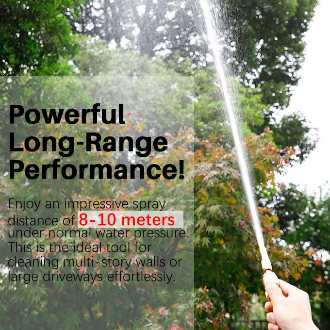 Heavy Duty Brass High Pressure Hose Nozzle - Adjustable Water Spray Gun for Car Wash & Garden Irrigation (Fits Standard 1/2 Inch / 15mm Pipe)