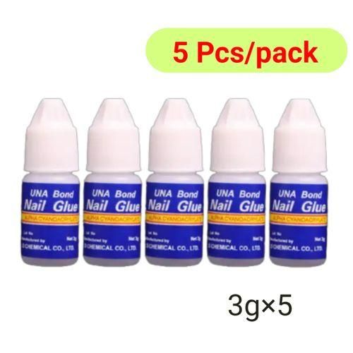 5 PCs Nail Glue Strong Adhesive False Fake Nails - Una Bond