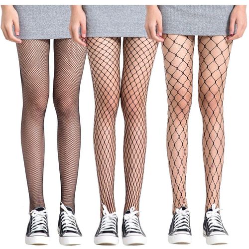 3Pairs Fishnet Stockings Sexy Black Leggings for Women Stockings for Women Innerwear Black Stockings Pantyhose Tights opaque net