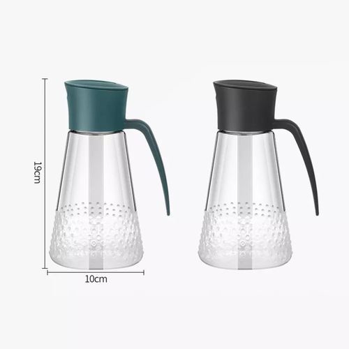 New Offers!! 630ml Glass Oil Dispenser Bottle – Non-Drip Autoflip Cooking Jar with Scale & Non-Slip Handle for Kitchen Use