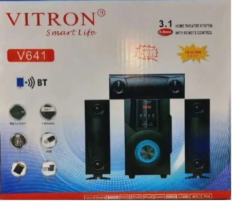 🎵 Vitron V641 10000W PMPO Black Multimedia Speaker System – Powerful Home Audio Experience