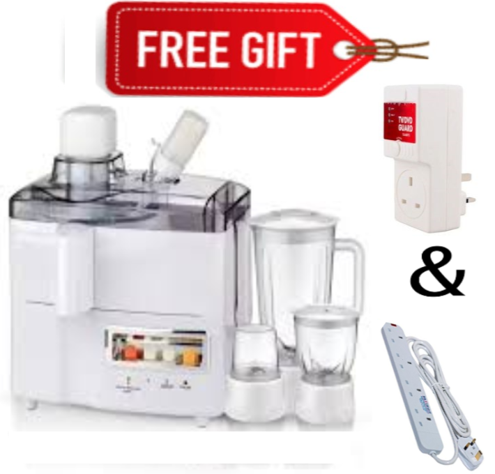LIMITED OFFER!!!  SMARTPRO 4 IN 1 JUICER-BLENDER-GRINDER & MILL + FREE GIFT (High-Perfomance Motor, Adjustable Speed Settings, Large Capacity Jars, Durable Construction,Non-Slip Fit, Safety Lock)
