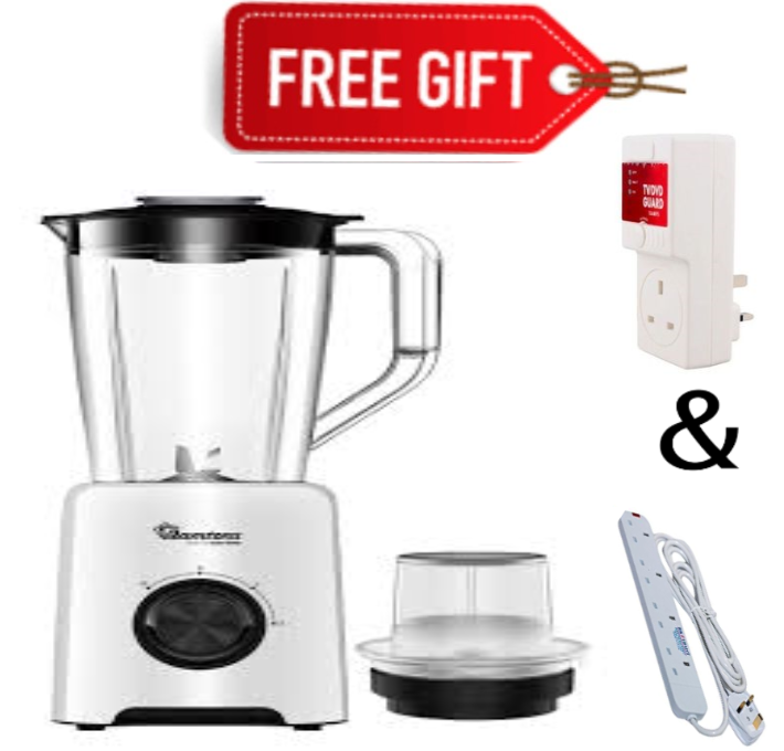 LIMITED OFFER!!!  RAMTONS RM/579- BLENDER + MILL 1.5 L + FREE GIFT (500 W, 2 Speed + Pulse, Double Locking Safety Feature, Can Blend Ice, Detachable Measure Cup)