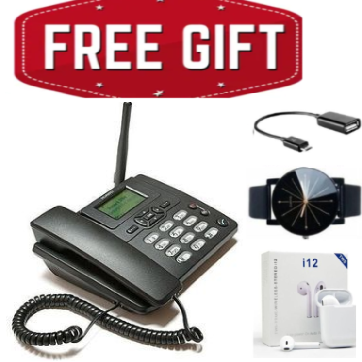 LIMITED OFFER!!! Bontel T1000 GSM Fixed Wireless Landline – Dual SIM Desktop Phone for Home & Office Use