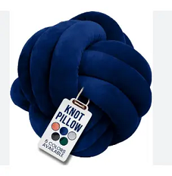 Soft Plush Two/Three Strand Knot Pillow – Handmade & Filled - Pillows