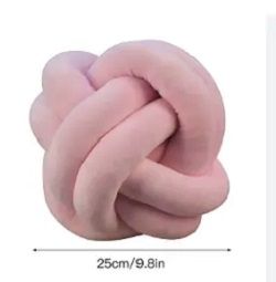 Soft Plush Two/Three Strand Knot Pillow – Handmade & Filled - Pillows