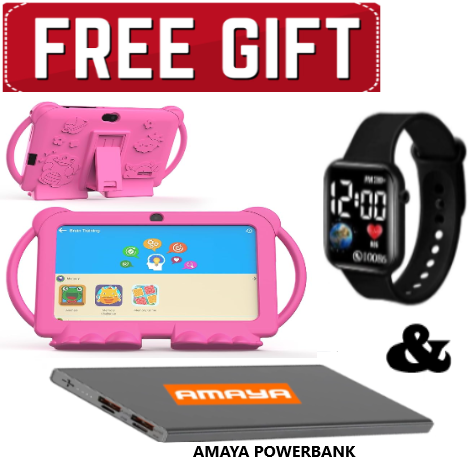 DISCOUNTED OFFER!! Modio Kids Study Tablet 128GB/4GB 5G with SIM Card Slot - Toys COMES WITH A SILICONE COVER- KIDS TABLETS+ FREE KIDS WATCH+AMAYA POWERBANK