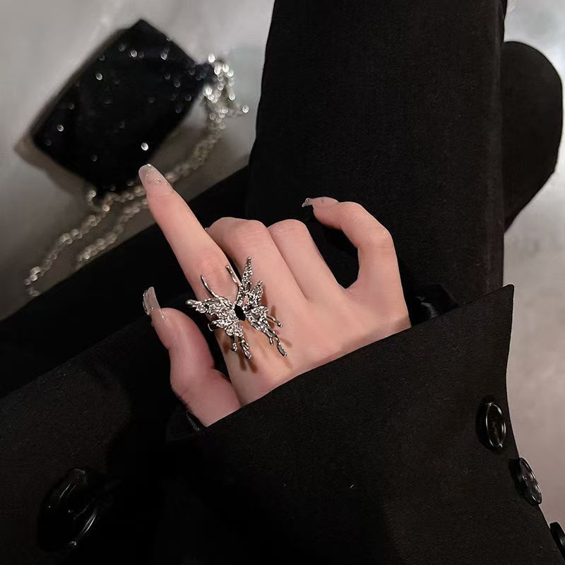 Butterfly Ring High-end Niche designer rings Open index finger ring Fashionable and personalized women's rings