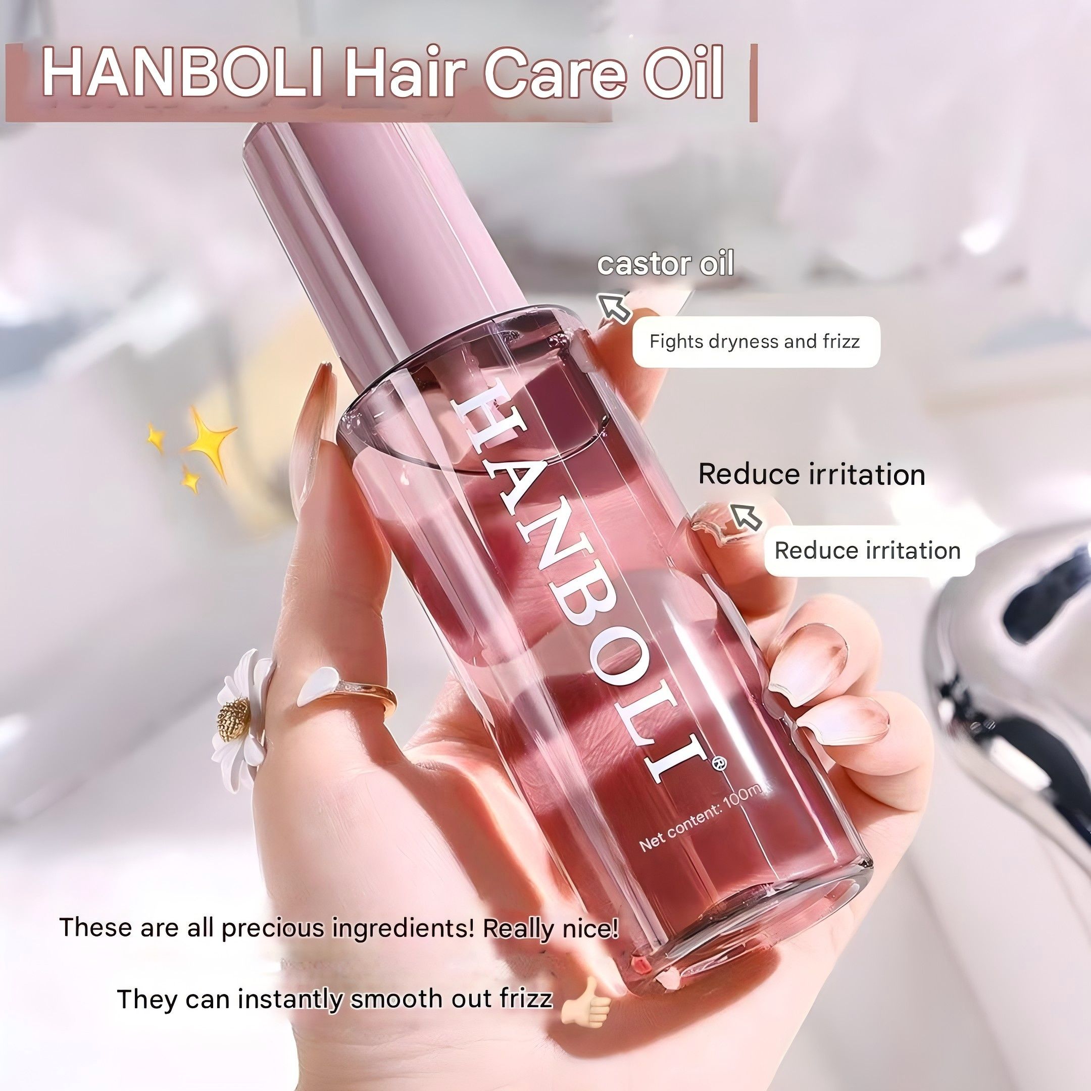 Hair Care Oil Fragrance and gloss Improve dry hair Improve frizzy hair No-rinse essential oil Fresh taste For women