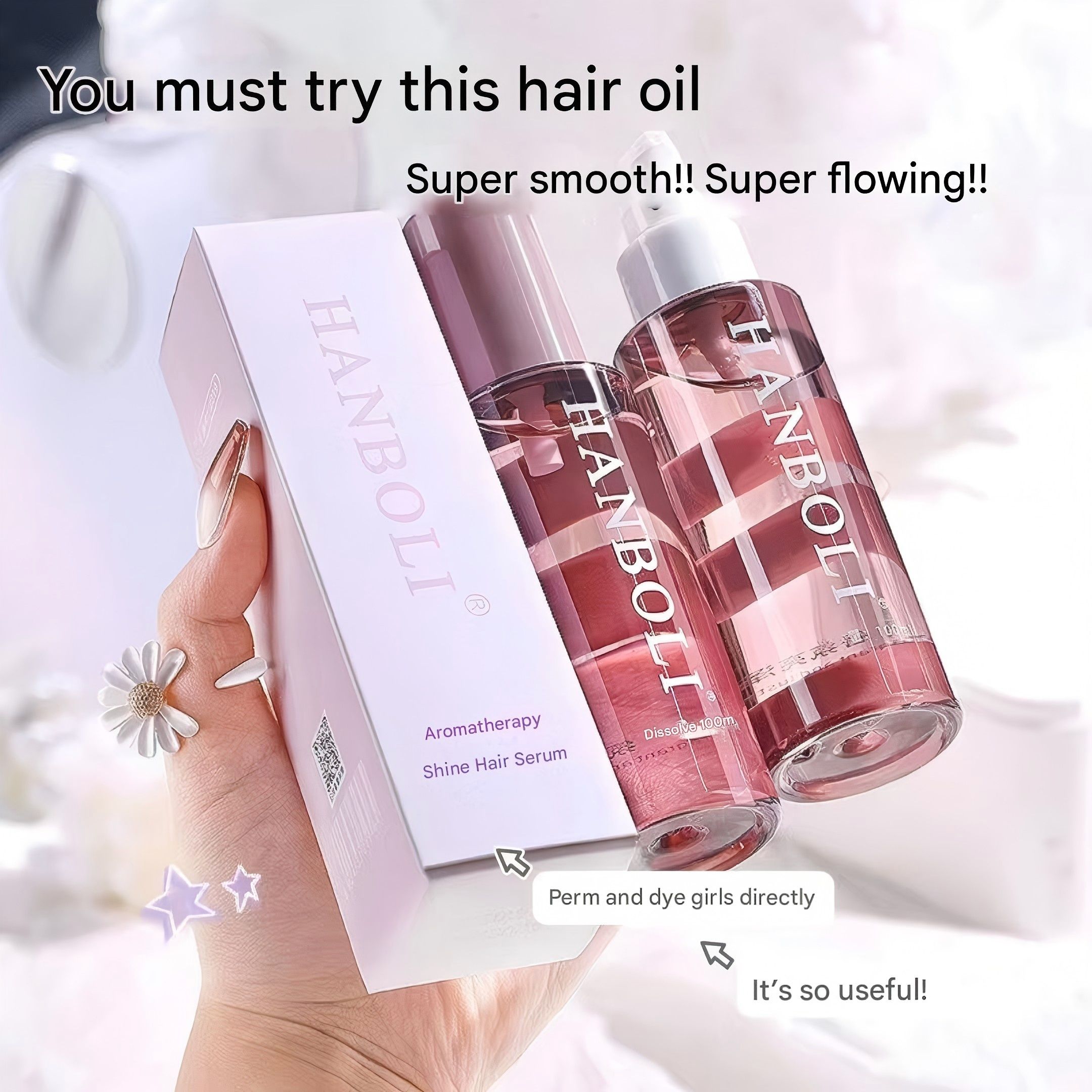 Hair Care Oil Fragrance and gloss Improve dry hair Improve frizzy hair No-rinse essential oil Fresh taste For women