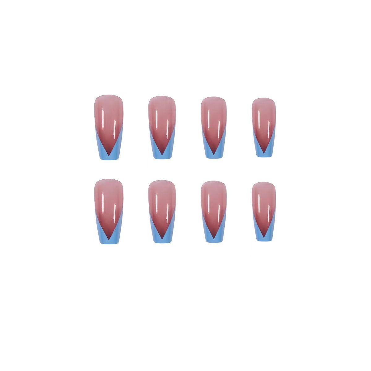 24 pieces of wearable nail art  Reusable 10 models to choose from French Bright Diamond Fashionable women's manicure