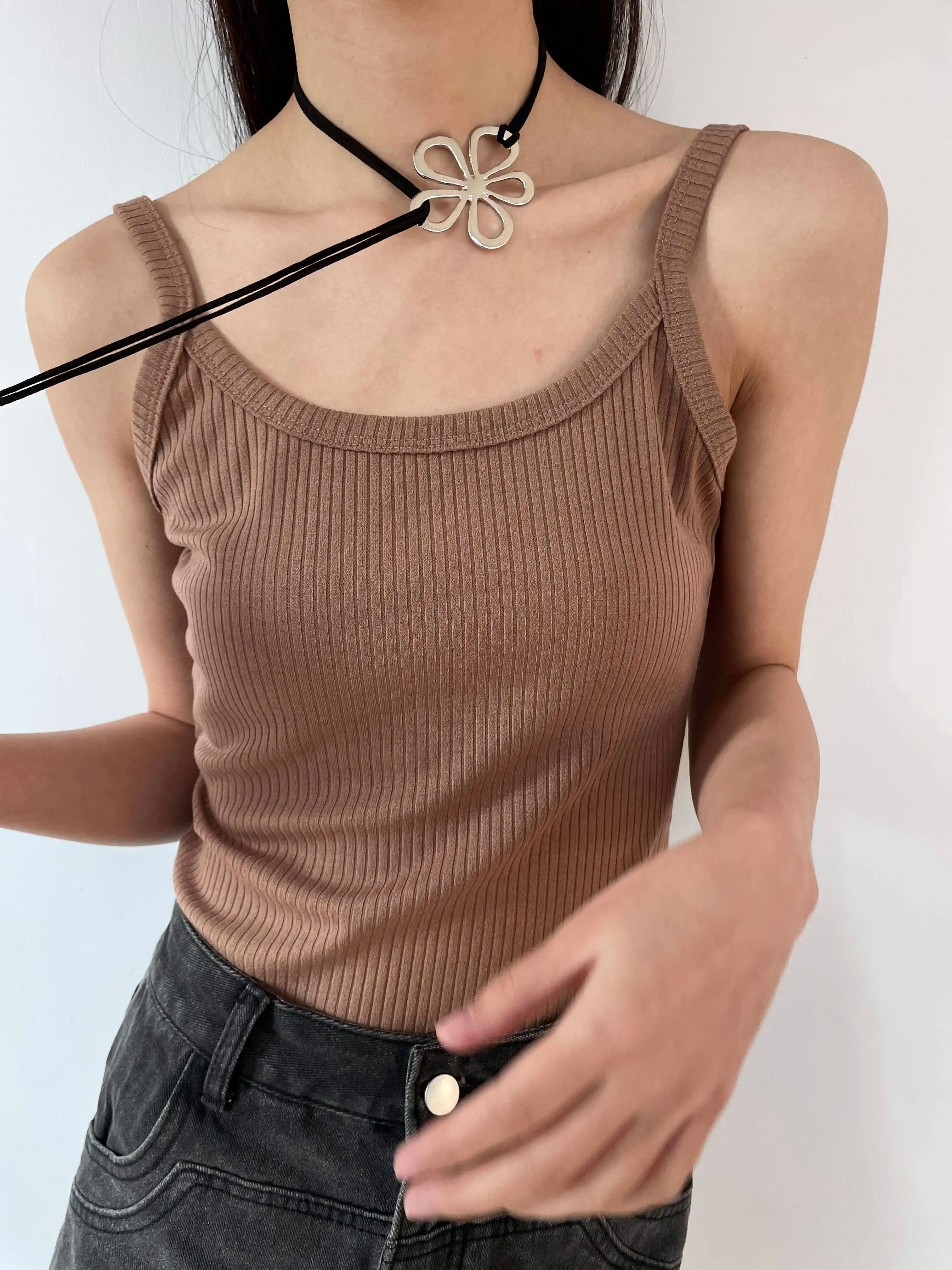 Flower necklace Bohemian necklace Long rope design Personality and fashion Multiple wearing styles Women's Necklaces