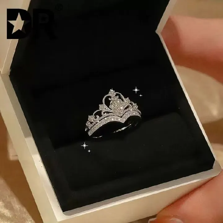 2-piece ring set Open Ring Crown Ring I am the Queen's Ring Unique personality Women's Rings  Can be worn on any finger