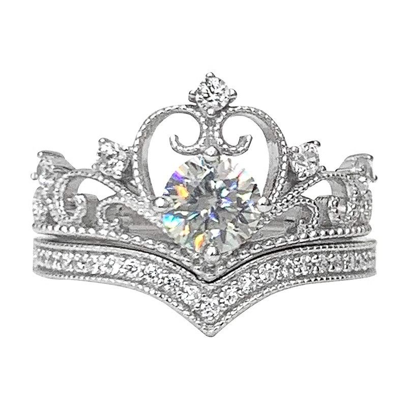 2-piece ring set Open Ring Crown Ring I am the Queen's Ring Unique personality Women's Rings  Can be worn on any finger