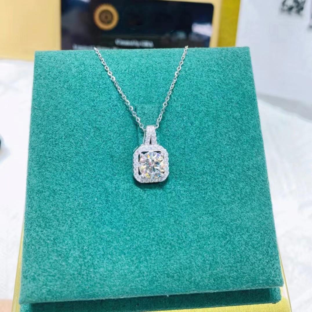 Square Diamond Zircon jewelry Set of decorations Earrings Ring Necklace Fashion temperament Women's Jewelry Sets