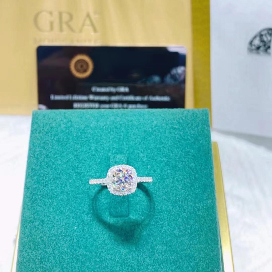 Square Diamond Zircon jewelry Set of decorations Earrings Ring Necklace Fashion temperament Women's Jewelry Sets