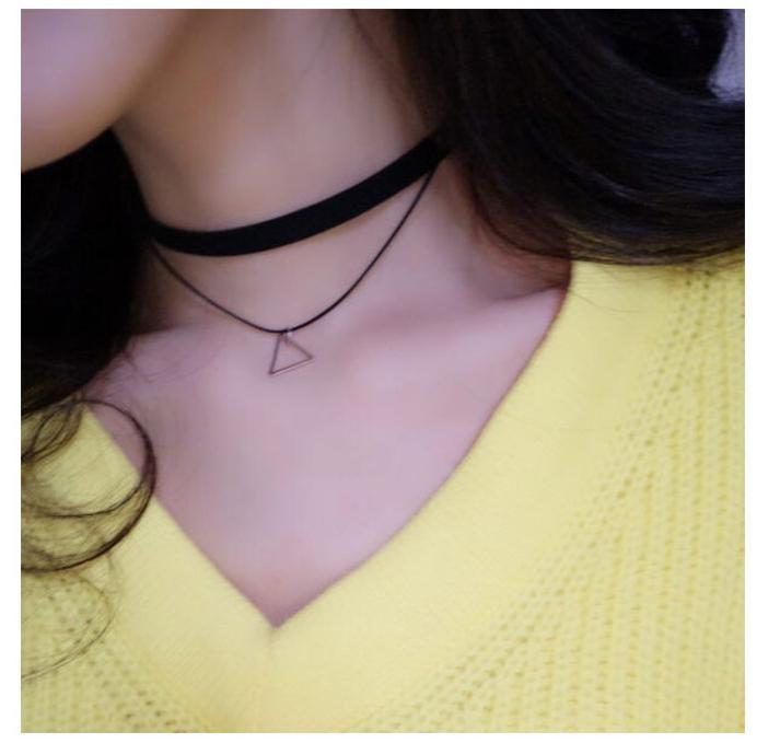 Black Choker Necklace Clavicle Necklace Women's necklace Sexy personality Neck jewelry Necklaces