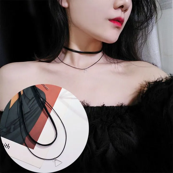 Black Choker Necklace Clavicle Necklace Women's necklace Sexy personality Neck jewelry Necklaces