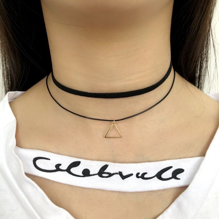 Black Choker Necklace Clavicle Necklace Women's necklace Sexy personality Neck jewelry Necklaces