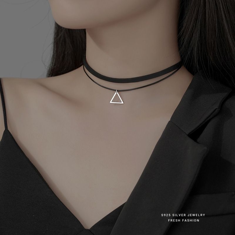 Black Choker Necklace Clavicle Necklace Women's necklace Sexy personality Neck jewelry Necklaces