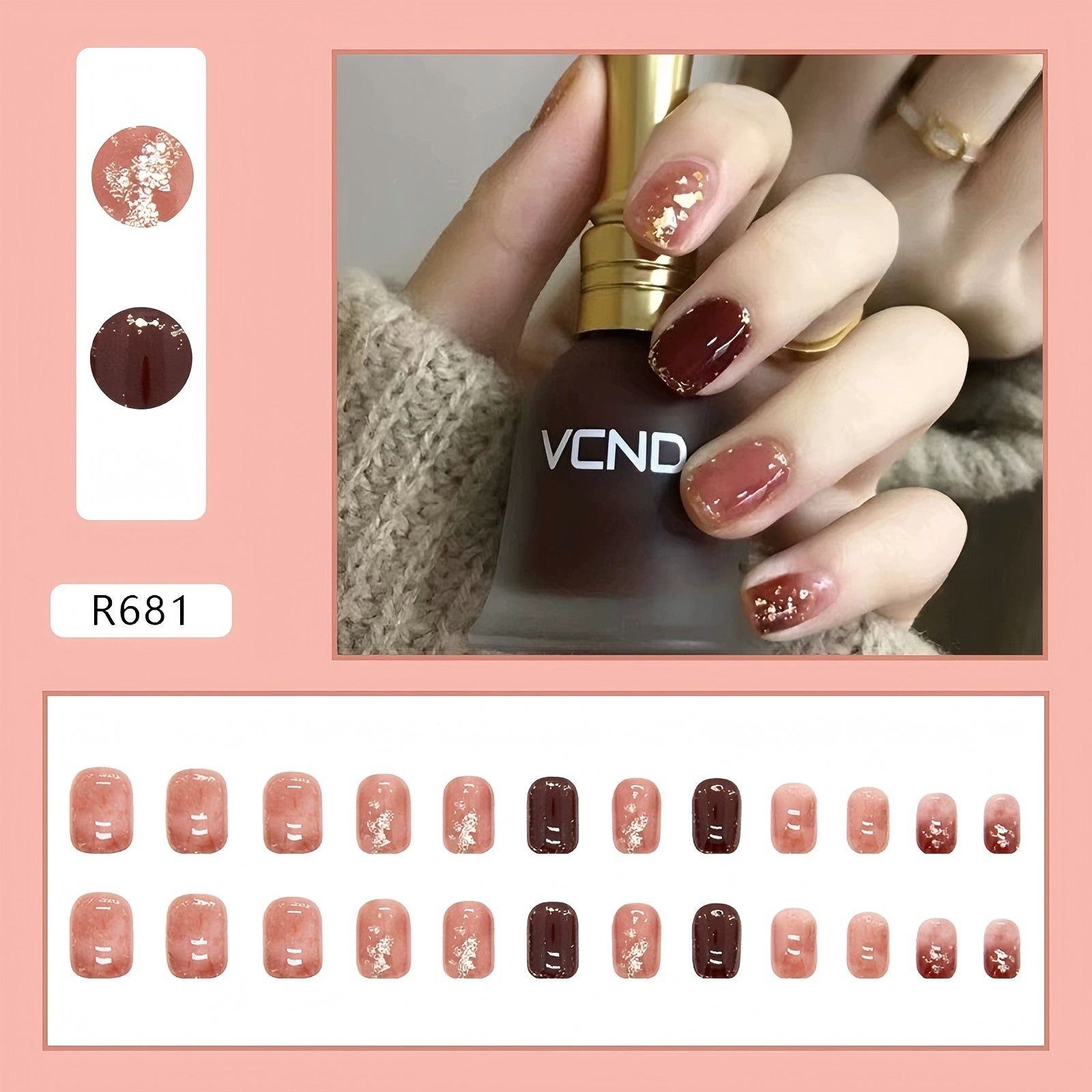 nail art kit  nail art accessories  False Nails 24 pieces  Wear nail polish Glue version nail  11 styles  Advanced  Cute  Sweet  Temperament Nail stickers