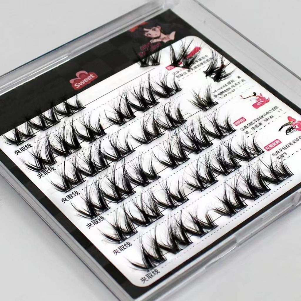 Natural-Looking False Eyelashes  self-adhesive eyelashes 5D Volume False Eyelashes Easy-to-Use Lashes for Beginners(Free Lash Tweezer Included)