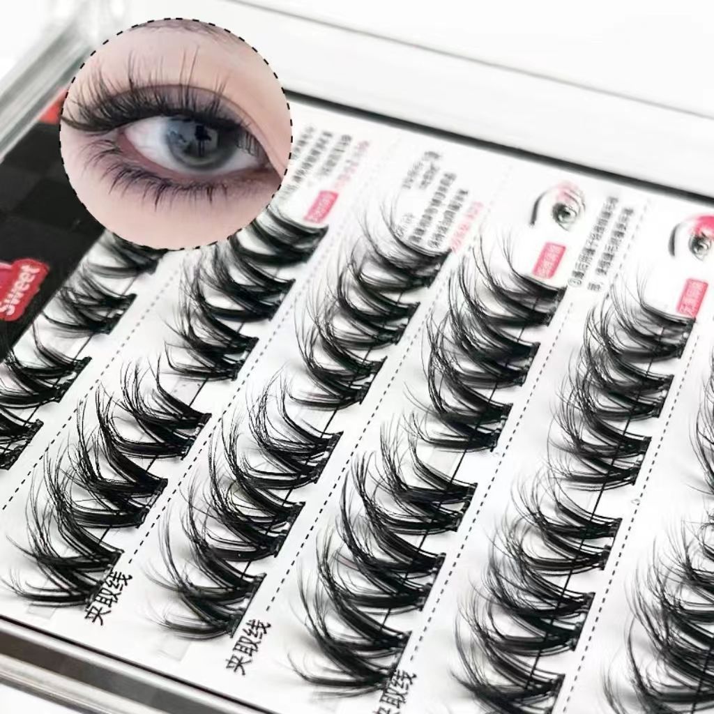 Natural-Looking False Eyelashes  self-adhesive eyelashes 5D Volume False Eyelashes Easy-to-Use Lashes for Beginners(Free Lash Tweezer Included)