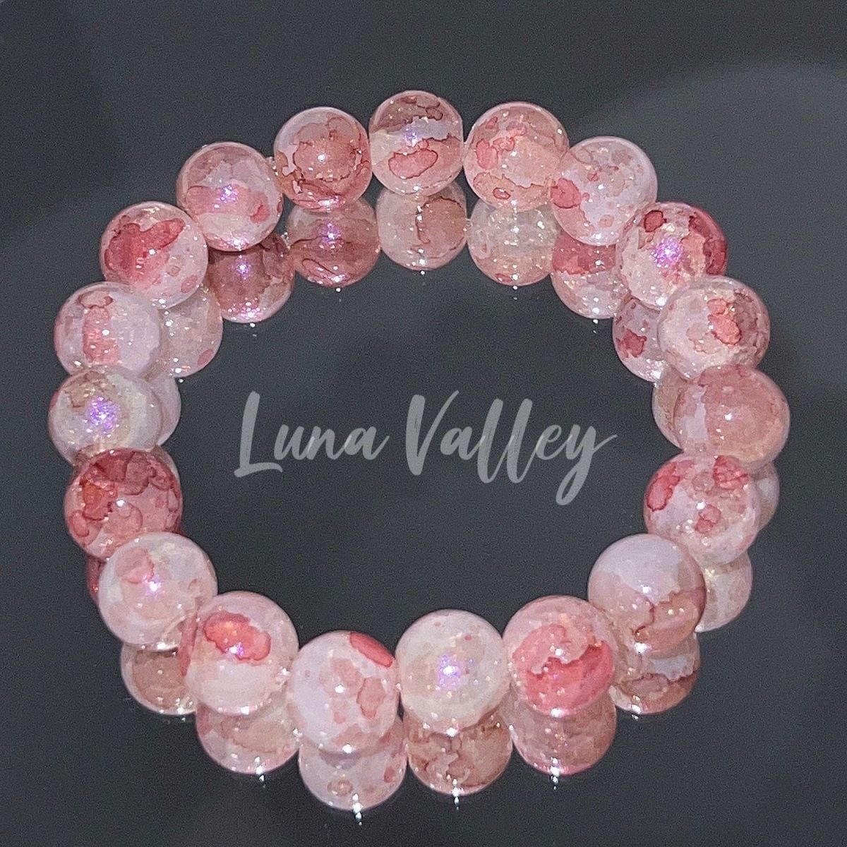 Glass Beaded Bracelet Wealth - Attracting Pixiu Bracelet Red Beauty Beaded Bracelet Amethyst Beaded Bracelet for Good Luck