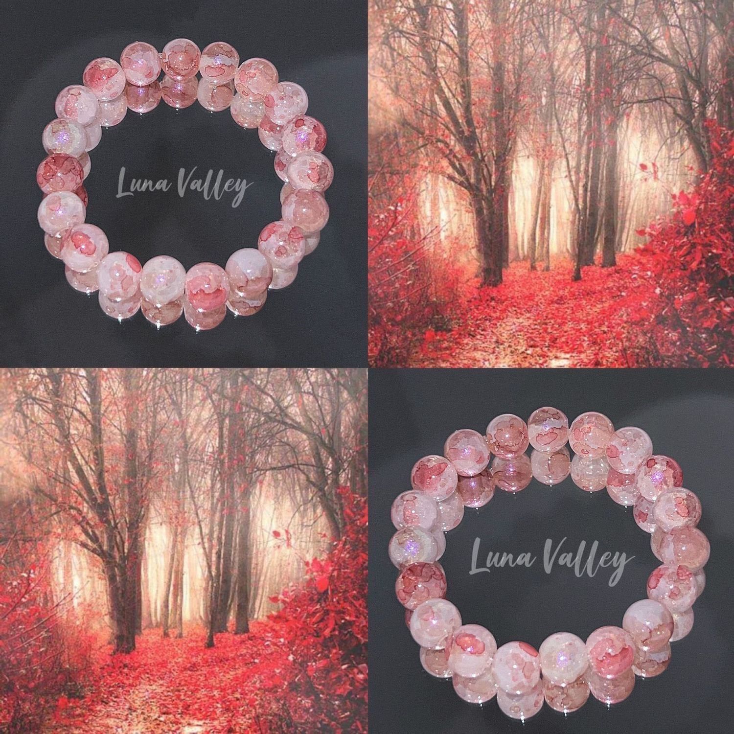 Glass Beaded Bracelet Wealth - Attracting Pixiu Bracelet Red Beauty Beaded Bracelet Amethyst Beaded Bracelet for Good Luck