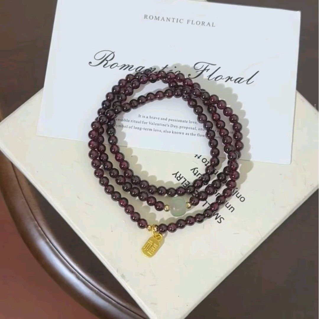 Glass Beaded Bracelet Wealth - Attracting Pixiu Bracelet Red Beauty Beaded Bracelet Amethyst Beaded Bracelet for Good Luck