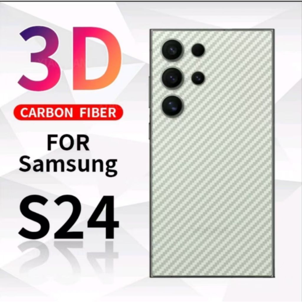 Carbon Fiber Sticker Back Cover ScreenProtector Samsung Galaxy S20 S21 FE S22 S23 S24