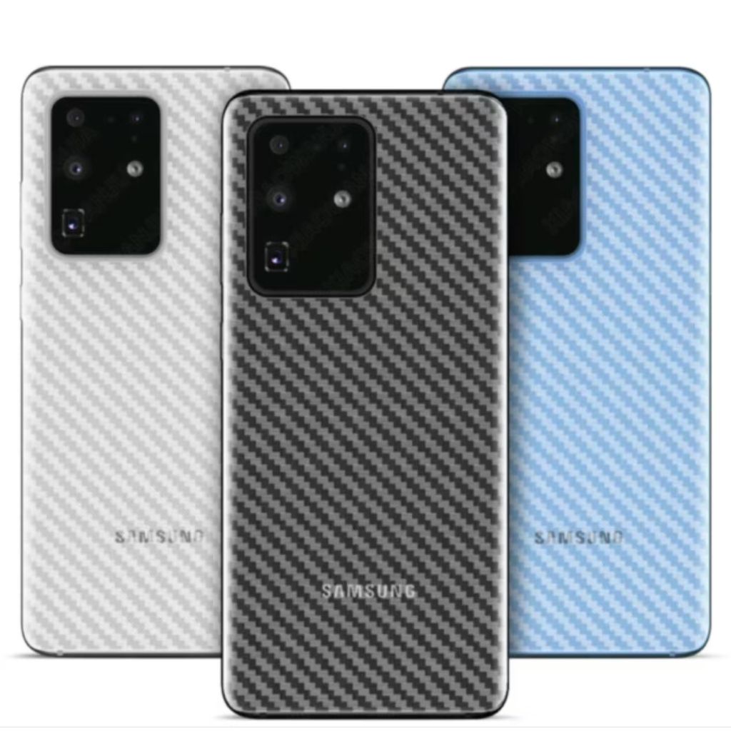 Carbon Fiber Sticker Back Cover ScreenProtector Samsung Galaxy S20 S21 FE S22 S23 S24