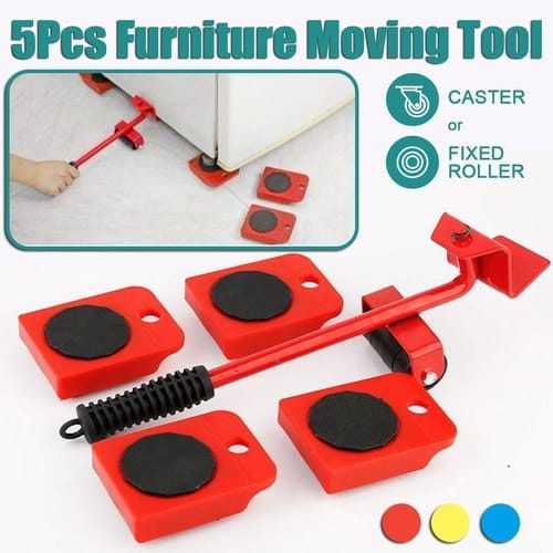 Furniture Mover Lifter Kit, 5pcs/Set Heavy Duty Furniture Lifter with 360 Degree Rotatable Pads | Heavy Furniture Mover Roller Transport Shifter, Easy Moving Kit for Sofa, Couches, Refrigerators