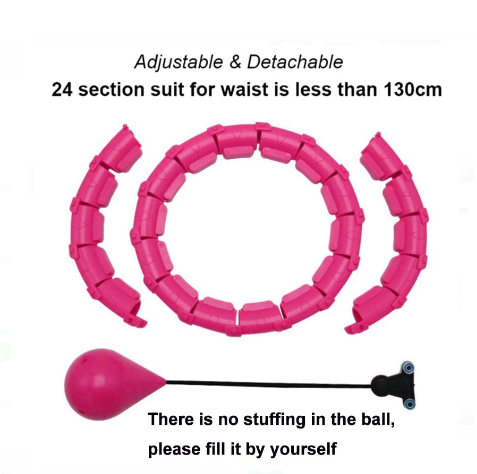 Restocked New Hulla Hoop for Adults Weight Loss, Circle Weighted Hula Hoops 2 in 1 Abdomen Fitness Hula Hoops, 24 Detachable Knots Hula Hoops with Automatic Rotation#TikTok sensation#