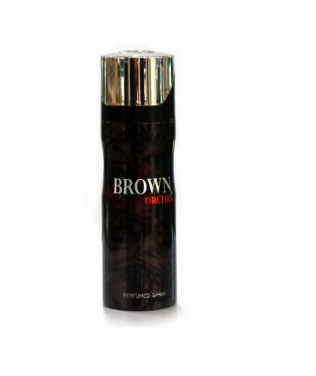 Brown Orchid Perfumed Deodorant Body Spray 200ml Unisex fragrance by Fragrance World Long lasting fragrance