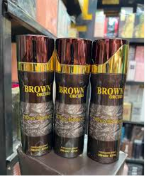 Brown Orchid Perfumed Deodorant Body Spray 200ml Unisex fragrance by Fragrance World Long lasting fragrance