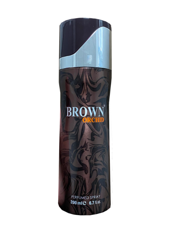 Brown Orchid Perfumed Deodorant Body Spray 200ml Unisex fragrance by Fragrance World Long lasting fragrance