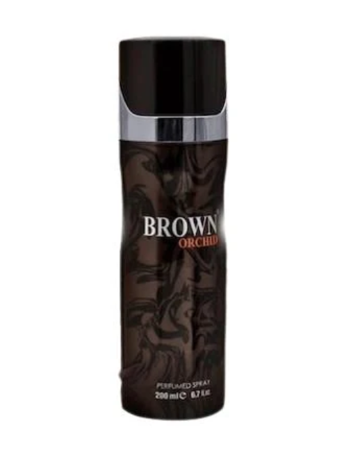 Brown Orchid Perfumed Deodorant Body Spray 200ml Unisex fragrance by Fragrance World Long lasting fragrance