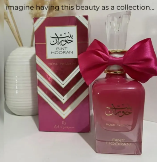 Bint Hooran Rose Passion 100ML Oriental Fragrance | Perfect for that Fresh, Soft, Seductive Vibe-Bint Hooran Rose Passion by Ard Al Zaafaran 100ml EDP Eau De Parfum, Ladies Arabian Fragrance Perfume