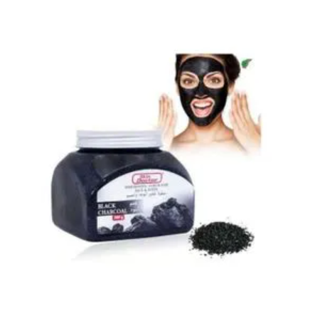 Skin Doctor Black Charcoal Face & Body Whitening Scrub - 500ml - Natural Care Skin Doctor Whitening Scrub For Face &Body-Black Charcoal